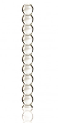 Dildo Multi Beads, Sticla Premium, Transparent, 21 cm, Passion Labs, Glass Series foto