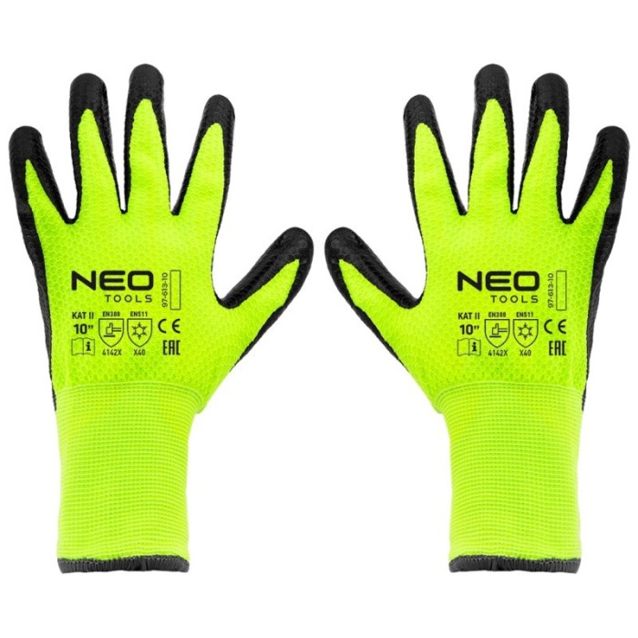 Manusi de lucru din nailon acoperit cu latex, 4142X, marimea 10 HardWork ToolsRange