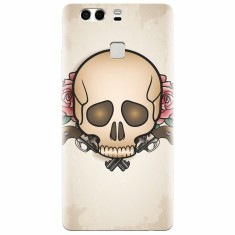 Husa silicon pentru Huawei P9, Skulls And Roses