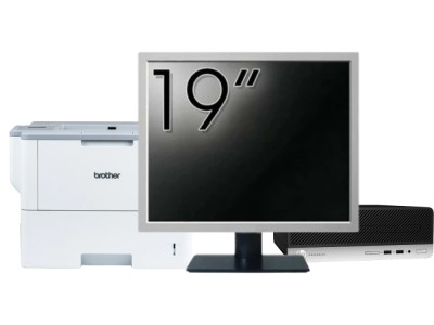 Pachet Calculator Second Hand HP ProDesk 400 G4 SFF, Intel Core i5-7500 3.40GHz, 8GB DDR4, 256GB SSD + Monitor 19&amp;amp;quot; &amp;amp; Imprimanta Brother HL-L6300D foto