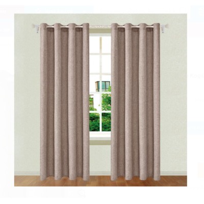 Set 2 draperii cu inele, maro, 140 x 250 cm foto