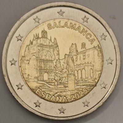 moneda 2 euro comemorativa SPANIA 2025: Salamanca, UNC foto