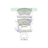 Set placute frana Icer 182035, parte montare : Punte Fata, Hyundai Accent 2010-; I20 (GB), 2014-2020; Kia Rio 2011-2023, Stonic 2017-;