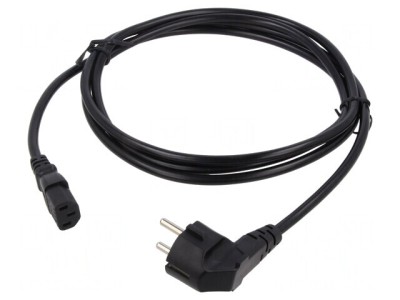 Cablu Alimentare 3x1mm2 ștecher CEE 7/7 la IEC C13 foto
