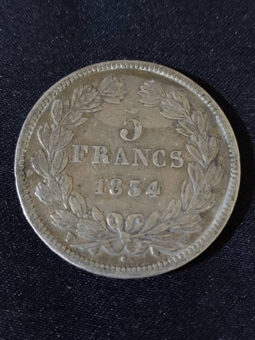 Franța 1834 W - 5 franci - Monedă de argint #4