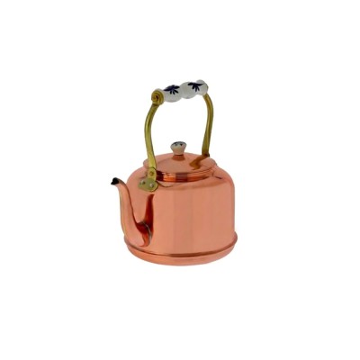 Wasserkessel, Teekessel - aus Kupfer, mit Porzellanhenkel, 1,5L foto