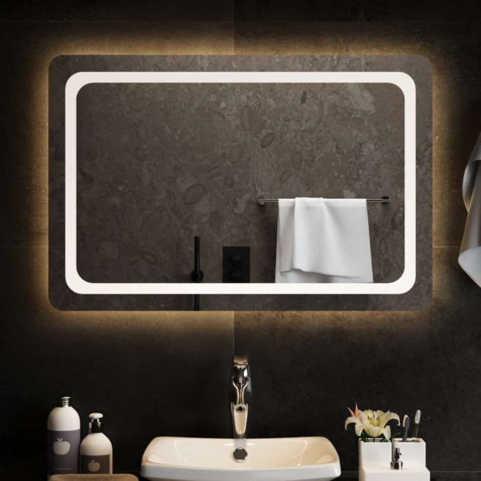 Oglinda de baie cu LED, 90x60 cm GartenMobel Dekor