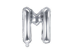 Balon folie metalizata litera M, Argintiu, 35cm foto