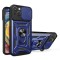 Husa pentru iphone 15 plus, slide si snap, magnetic ring, blue