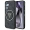 Husa pentru Samsung Galaxy S25 - Guess IML Metal Glitter 4G Circle Triangle MagSafe (GUHMS25SHG4PRTGK) - Black