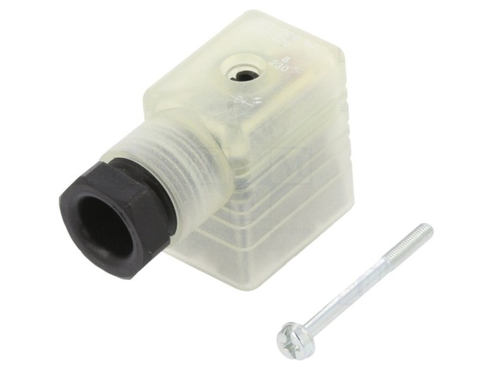 Conector cu valvă 3 pini 90&deg;