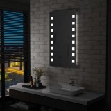 vidaXL Oglindă cu LED de perete de baie, 60 x 100 cm