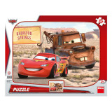 Puzzle - Peripetii cu Lightning McQueen (12 piese) PlayLearn Toys, Dino