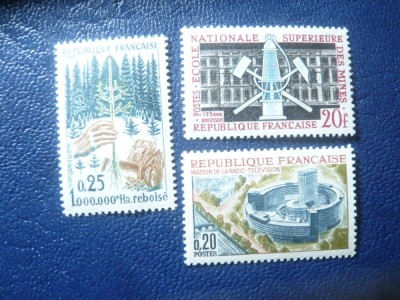 Set 3 Serii 1 val. Franta 1959 ,1963 ,1965- Aniversari foto