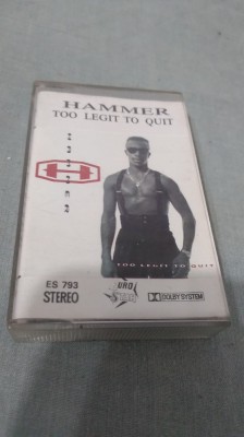 CASETA AUDIO MC HAMMER -TOO LEGIT TO QUIT ORIGINALA FOARTE RARA !!!EUROSTAR foto