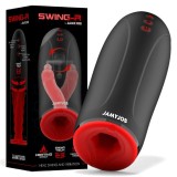 Masturbator automat JAMYJOB Swing-R, cu 3 moduri de oscilație, 6 funcții de vibrație, funcție de &icirc;ncălzire, culoare negru