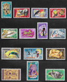 NIGERIA 1965-66 FAUNA ANIMALE SALBATICE SI PASARI MNH