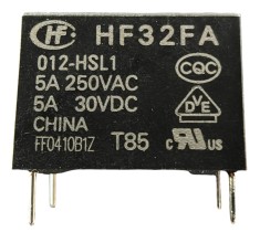 Releu electromagnetic HF32FA 012-HSL1, 12V DC, 5A, SPST-NO, miniatural, montaj THT