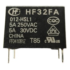 Releu electromagnetic HF32FA 012-HSL1, 12V DC, 5A, SPST-NO, miniatural, montaj THT