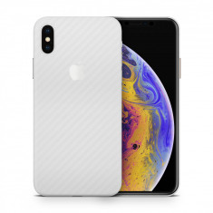 Skin Apple iPhone X (set 2 folii) CARBON ALB foto