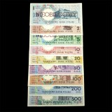 POLONIA LOT COMPLET 1+ 2 + 5 + 10 + 20 + 50 + 100 + 200 + 500 ZL0TI 1990 UNC , Anulate