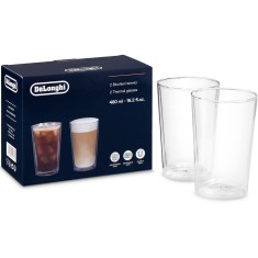 Set pahare De&amp;#039;Longhi DLSC319, 2 piese, 0.48l, sticla transparent