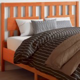 Gossi tablie de pat, maro ceruit, 135 cm, lemn masiv de pin