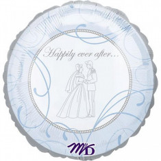 Balon nunta din folie 43cm Happily Ever After foto