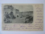 București-Teatrul National c.poș.cir.1902 cu stampile rare:Zorleni/Jud.Tutova, Bucuresti, Circulata, Printata