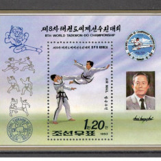 Coreea de Nord.1992 C.M. de taekwon-do-Bl. SC.162