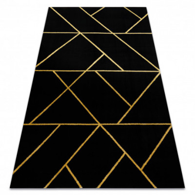 Exclusiv EMERALD covor 1012 glamour, stilat, geometric negru / aur, 80x150 cm foto