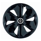 Set 4 capace roti pentru Renault Nou, model Roco Black, R14