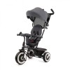 Tricicleta Copii Kinderkraft Aston, Malachite Grey, 9 luni-5 ani, Copertina, Frane, Pliabila, Geanta, Cos Depozitare, Sonerie