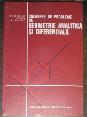 Culegere de probleme de geometrie analitica si diferentiala foto