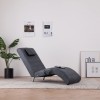 VidaXL Șezlong de masaj cu pernă, gri, piele &icirc;ntoarsă artificială 281290