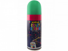 Spray confetti panglici pentru petreceri, Crazy Strings culoare Verde foto