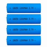 Set 4 acumulatori Li-Ion 18650, 1200 mAh, 3.7V, reincarcabili, pentru lanterne si dispozitive portabile