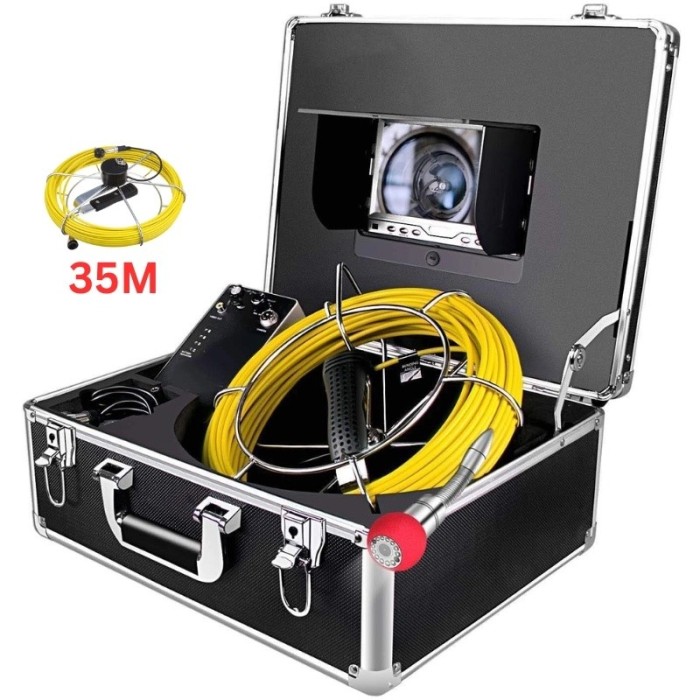 Camera Inspectie tevi canalizare, 35m, iUni ICT8, Monitor 7 inch