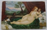 Carte postala perioada interbelica, Venere del Amorino (Tiziano)