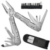 Unealta multifunctionala, 23 functii, cutit, cleste, surubelnita, pliabila, otel inoxidabil - Argintiu, Dactylion
