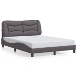 Cumpara ieftin Cadru de pat fara saltea, Hvar, gri, 140x200 cm, piele ecologica