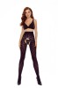 Ciorapi Crotchless Passion, Negru, XS/S