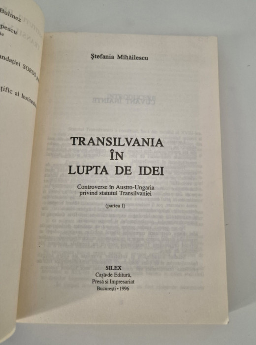 Stefania Mihailescu Transilvania in lupta de idei