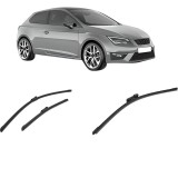 Cumpara ieftin Set 3 stergatoare SEAT LEON SC (5F5) din 2013-2018, pentru parbriz si luneta fata si spate auto, Bosch Aerotwin-Aerotwin, din cauciuc siliconat rezist