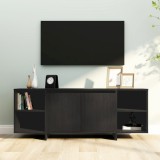 VidaXL Comodă TV, negru, 130x35x50 cm, PAL