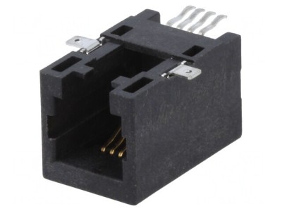 Soclu RJ9 4P4C SMT Orizontal Cat 5 foto
