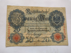 Bancnota 20 Mark 1914 foto