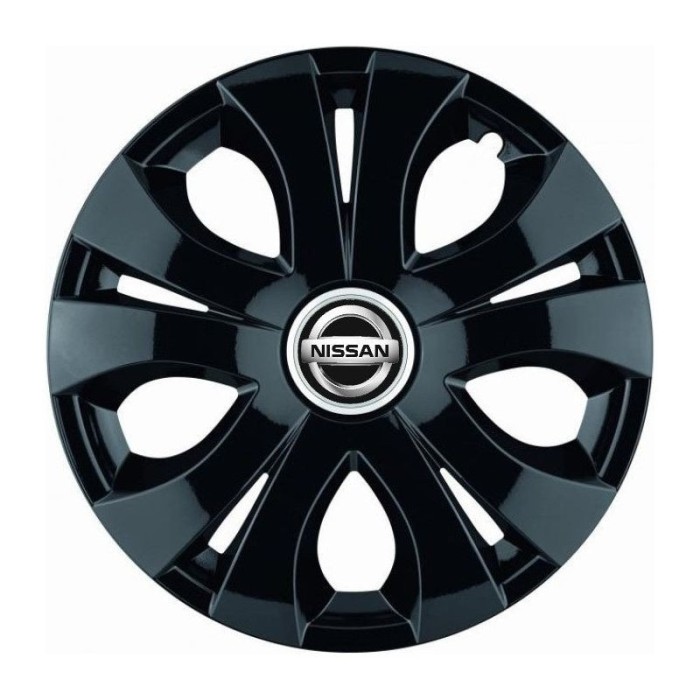 Set 4 Capace Roti Top Negru R15, Compatibil Cu Nissan