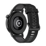 Curea pentru Samsung Galaxy Watch (46mm) / Gear S3, Huawei Watch GT / GT 2 / GT 2e / GT 2 Pro / GT 3 (46 mm) - Techsuit Watchband 22mm (W002) - Black