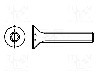 Surub M2, otel rezistent la acizi A4, 5mm, cap ingropat, BOSSARD, M2X5/BN20039 ISO14581